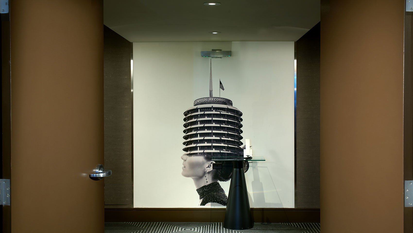 Guestroom corridor at Kimpton Hotel Palomar Beverly Hills