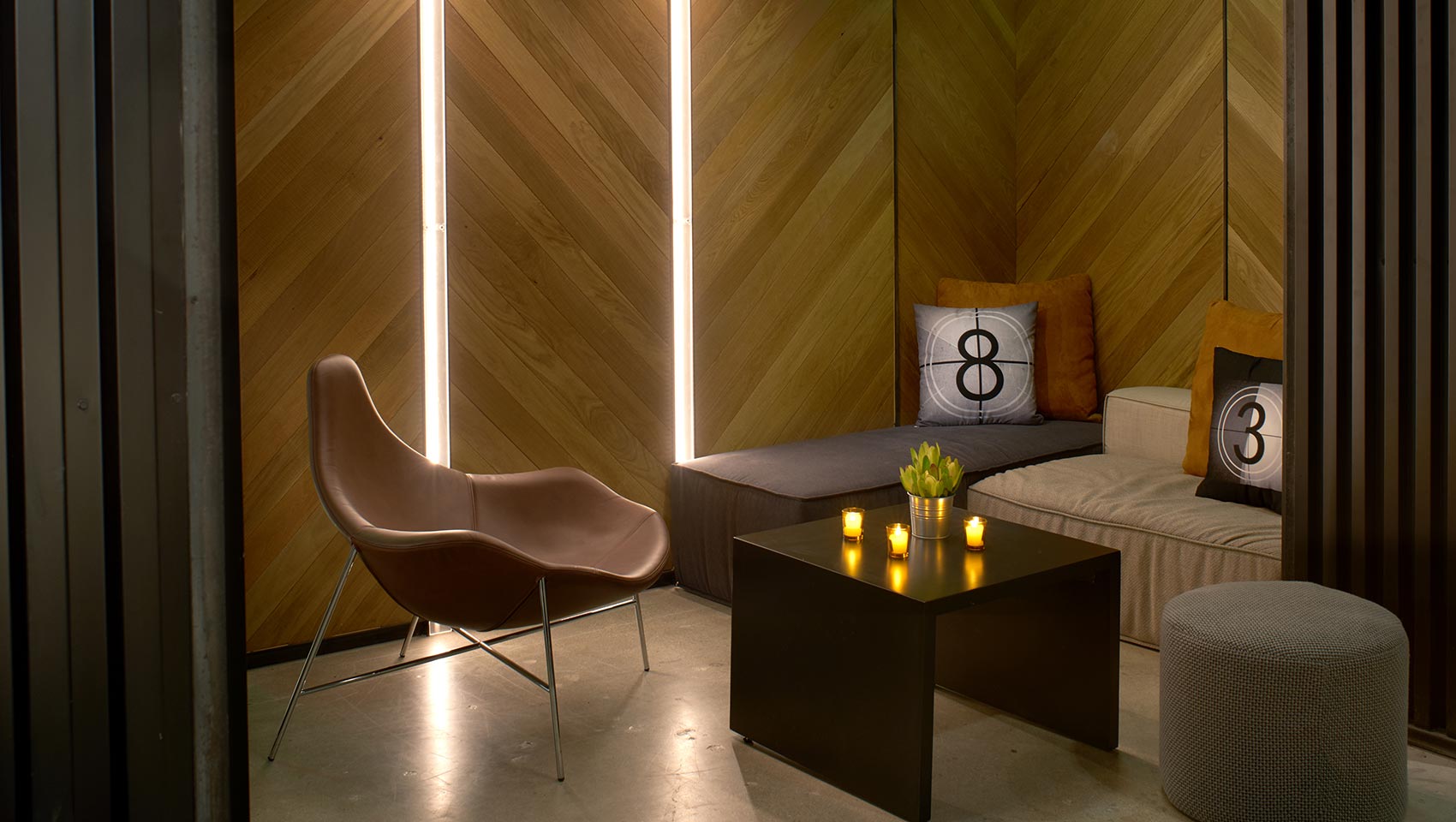 Sitting area in game room at Kimpton Hotel Palomar Beverly Hills